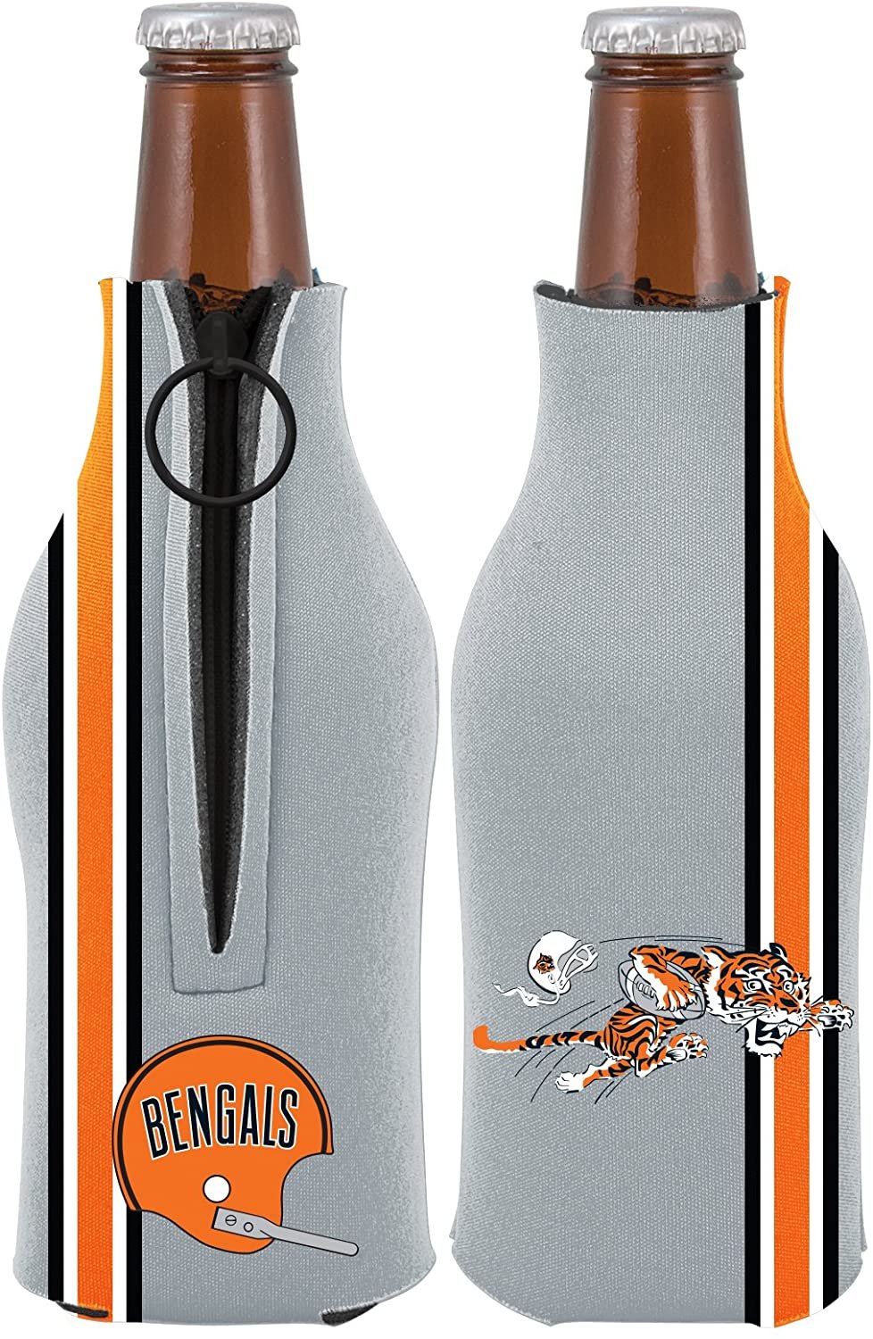 Cincinnati Bengals 2-Pack Zipper Bottle Throwback Logo Neoprene Beverage Holder