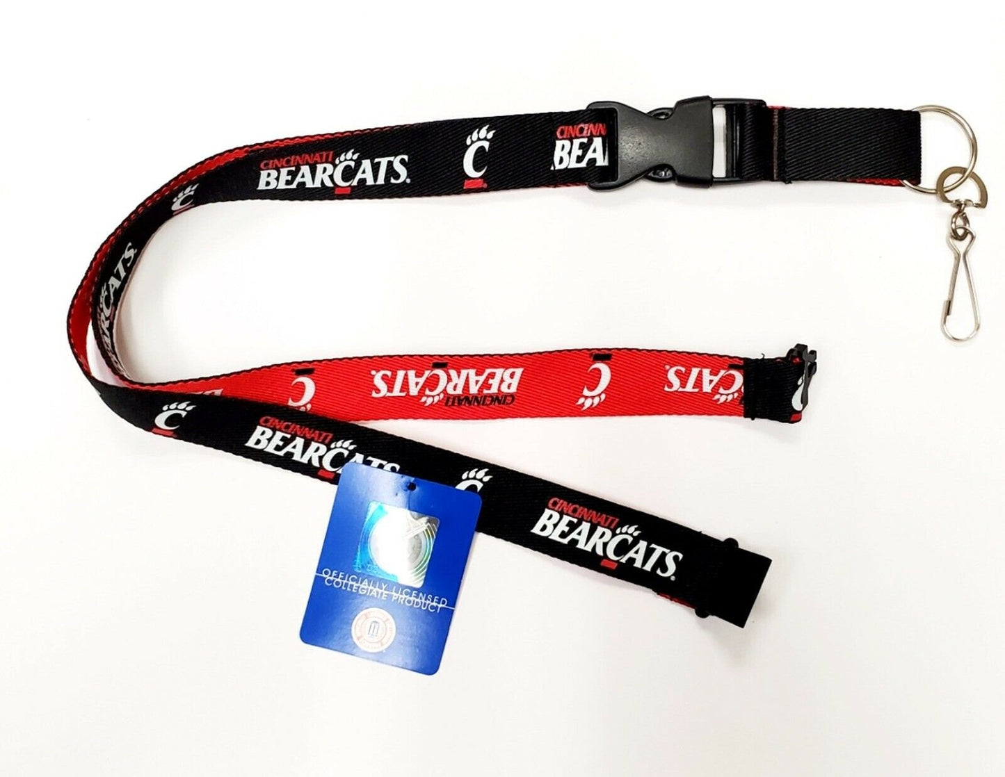 University of Cincinnati Bearcats Lanyard Keychain Double Sided Breakaway Safety Design Adult 18 Inch