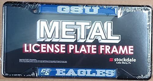 Georgia Southern Golden Eagles SD Deluxe BLACK Metal License Plate Frame Tag Cover University of