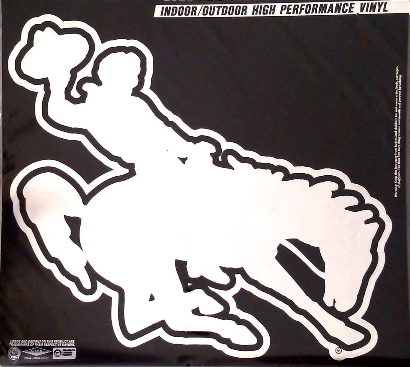University of Wyoming Cowboys 12 Inch Magnet Silver Metallic Chrome Style Vinyl Die Cut Auto Home