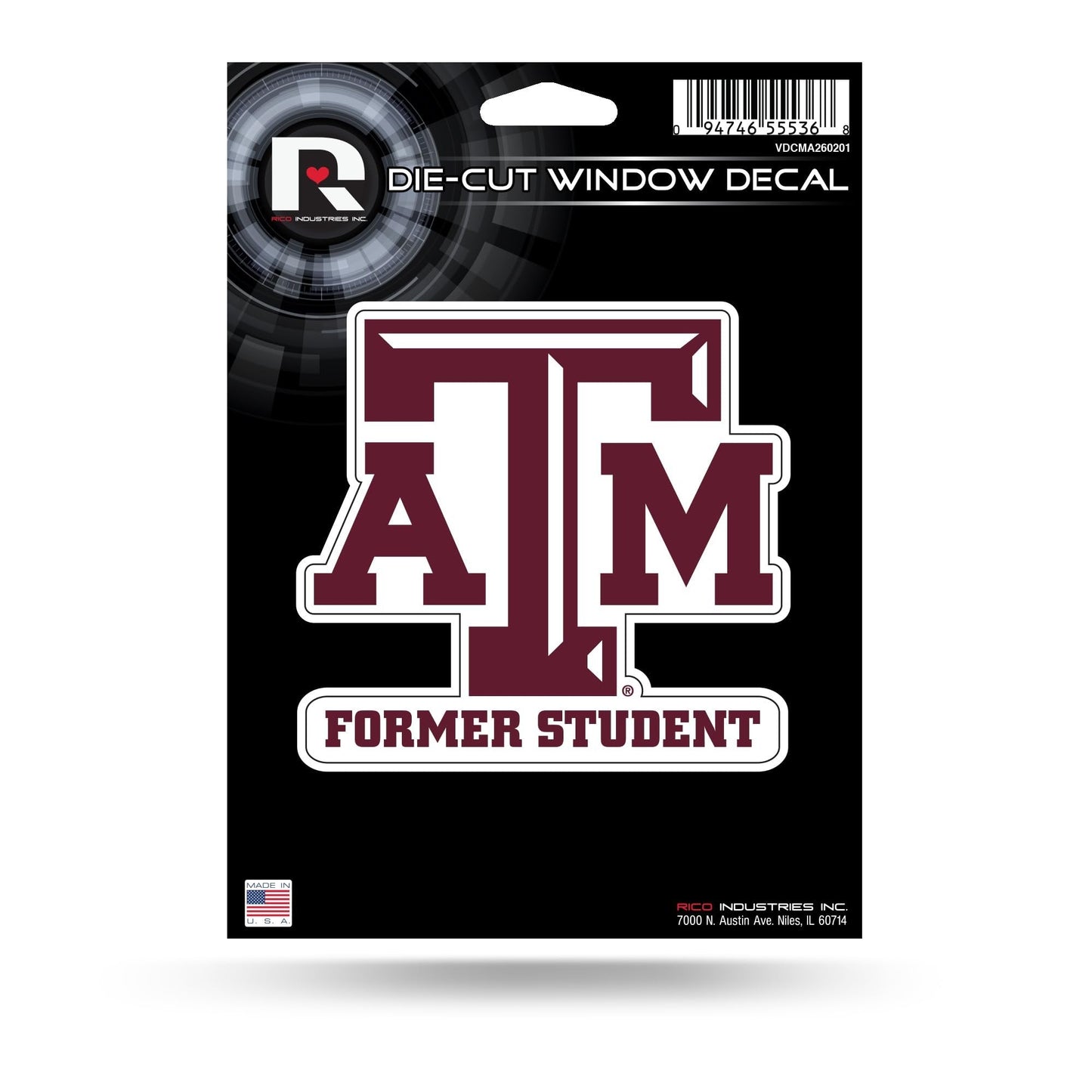 Rico Industries NCAA Texas A&M Aggies Alumni 5" x 7" Vinyl Die-Cut Decal - Car/Truck/Home Accessory