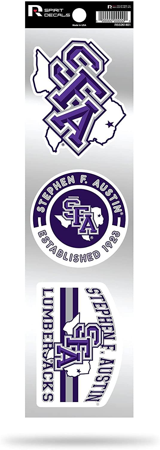 Stephen F Austin State University Lumberjacks Retro Decal Sticker Sheet 3-Piece
