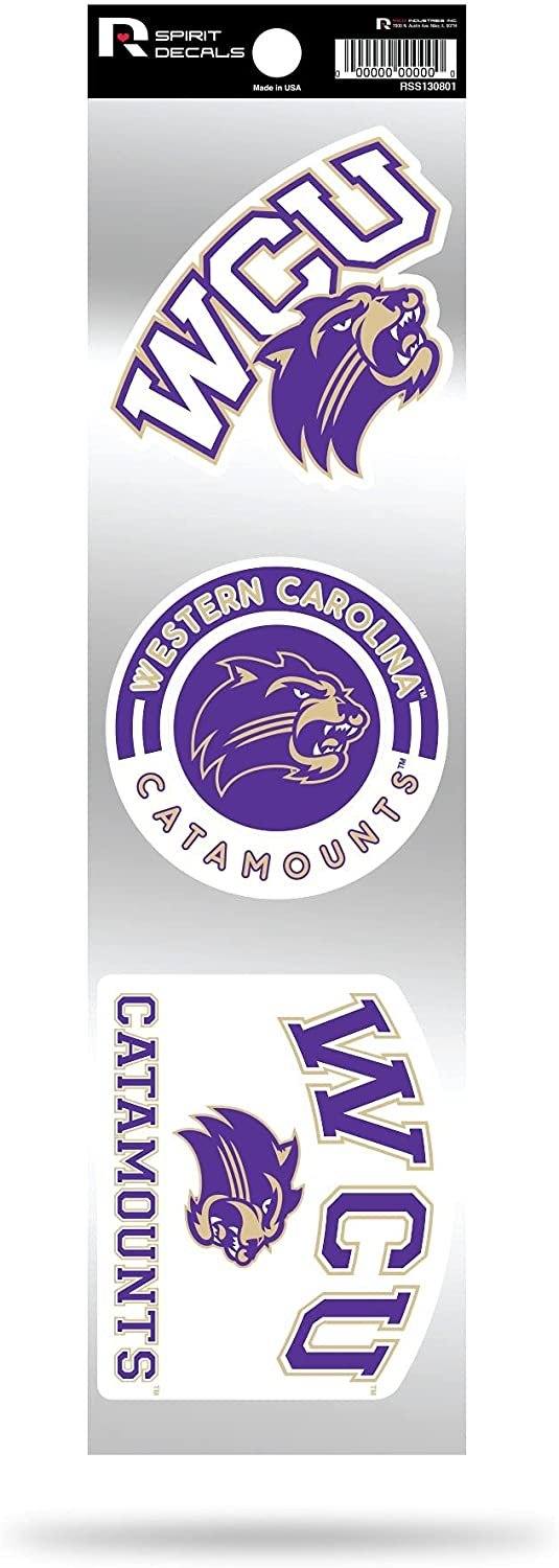 Rico Industries NCAA Western Carolina Catamounts 3-Piece Retro Spirit Decals