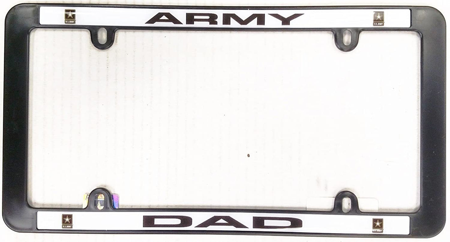 Stockdale Army DAD Black Plastic License Plate Frame Tag Cover United States Military