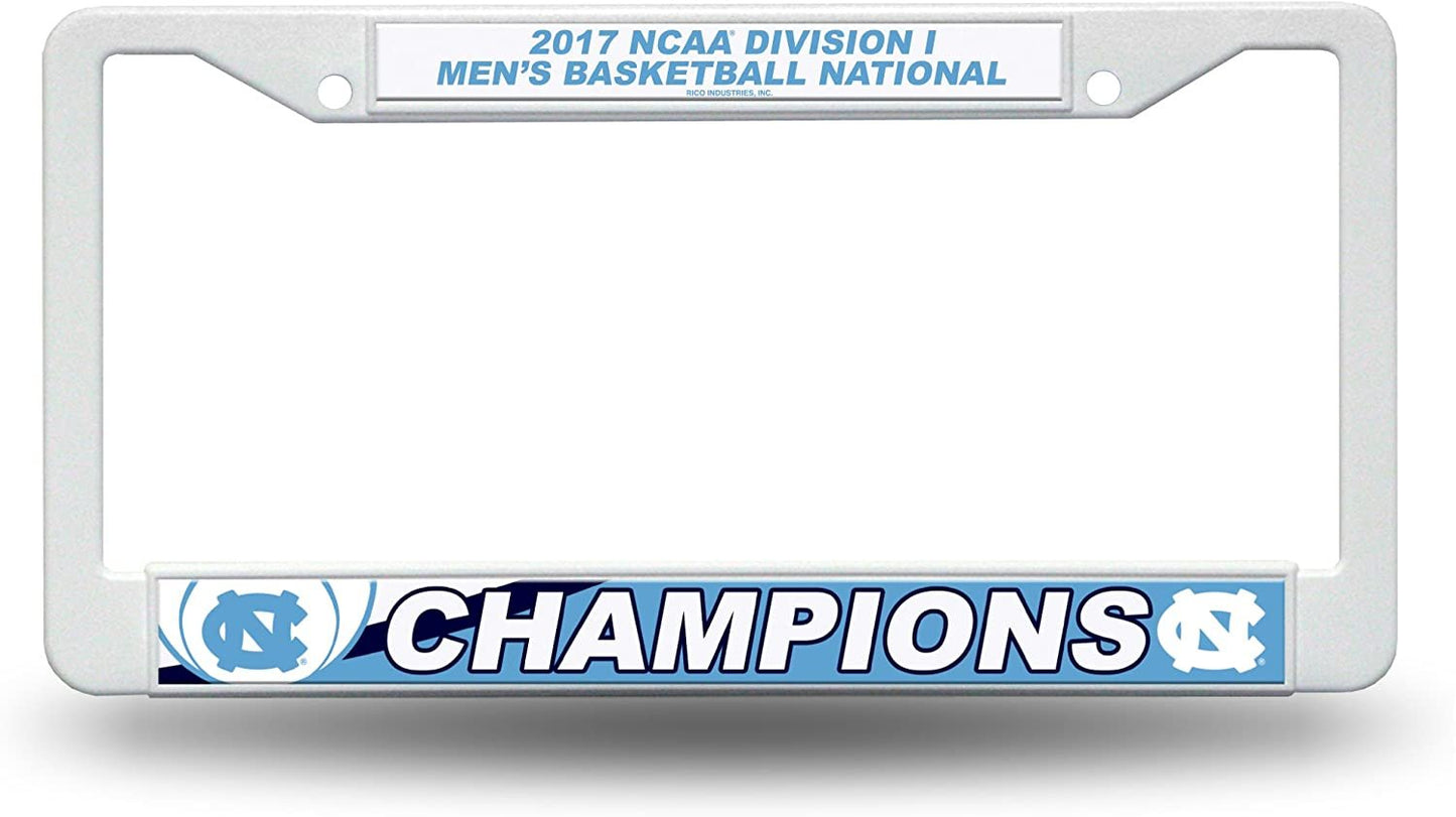 North Carolina Tar Heels License Plate Frame 2017 Champions Plastic Tag Cover University of