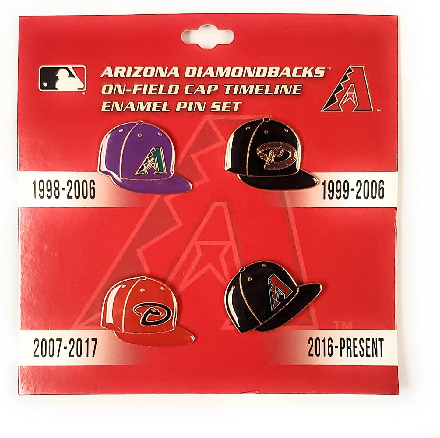 Arizona Diamondbacks Metal Hat Lapel Pin 4-Piece Retro Franchise Logos Baseball