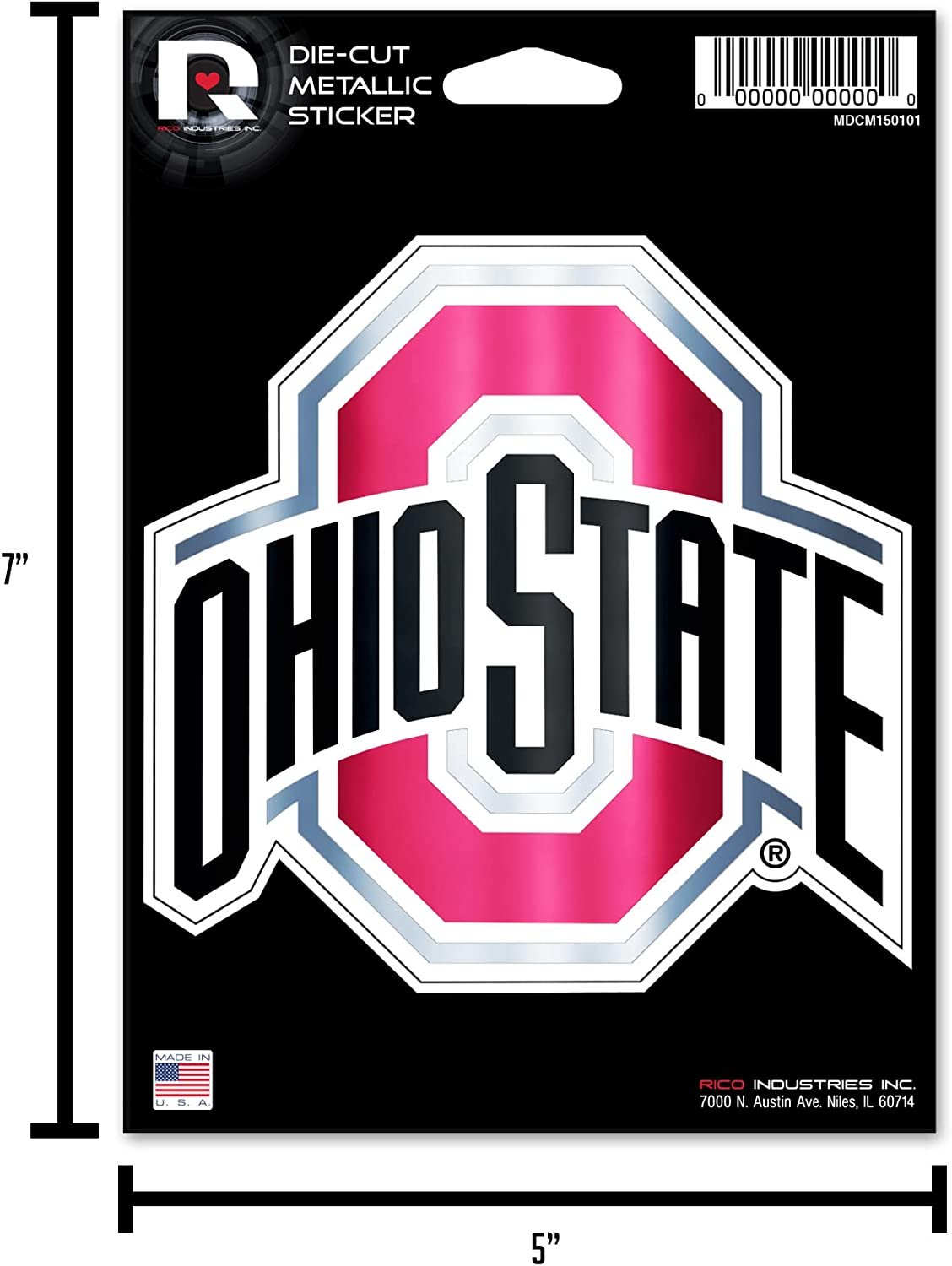 Florida State University Seminoles FSU 5 Inch Die Cut Shimmer Metallic Decal Sticker Flat Vinyl