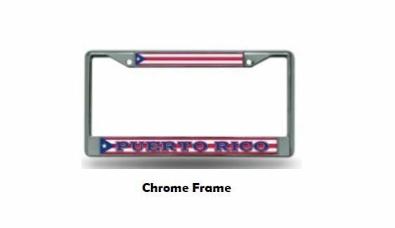 FIFA Puerto Rico Chrome Metal License Plate Tag Frame Cover World Cup Soccer