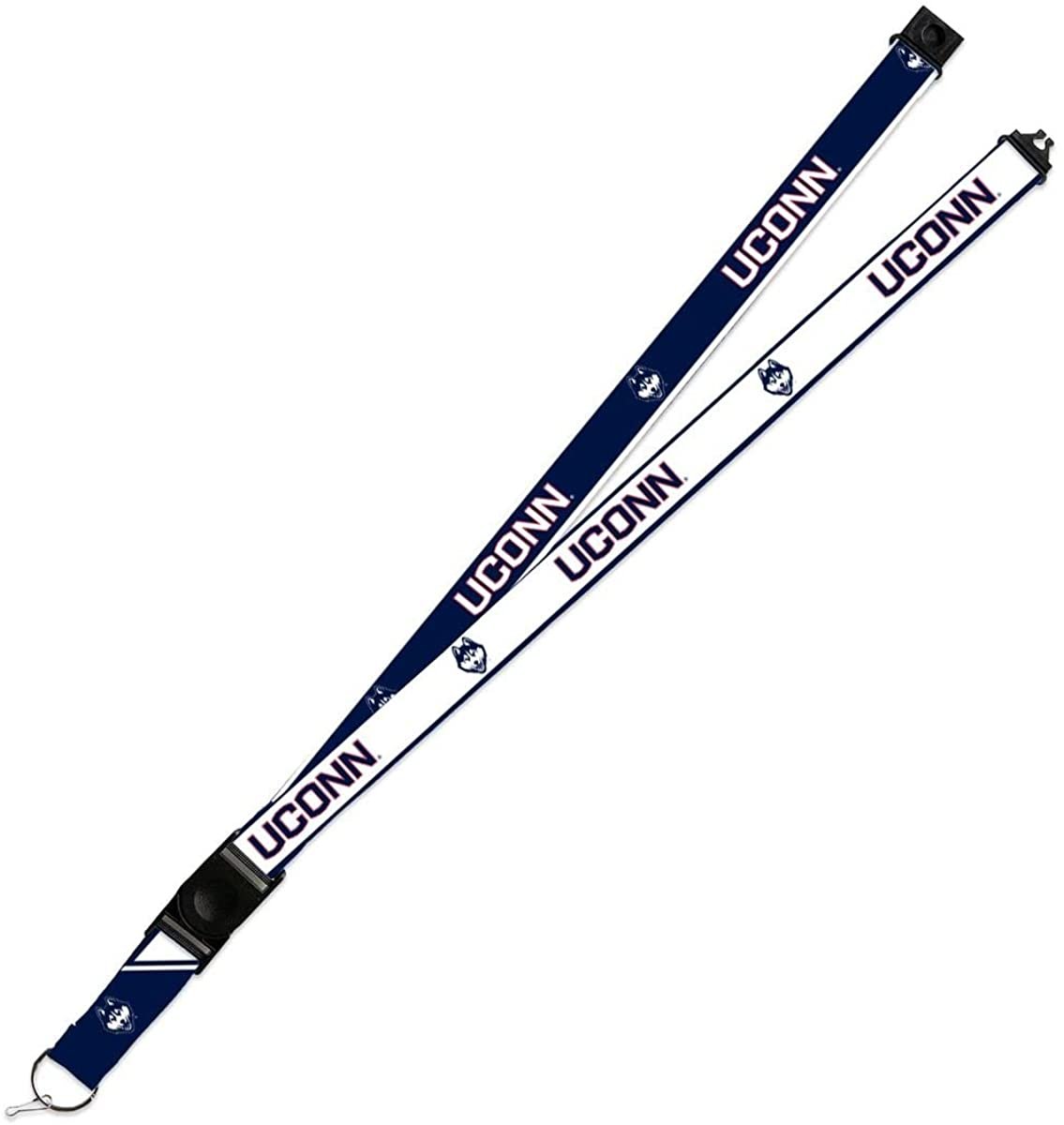 Connecticut Huskies UCONN Lanyard Keychain 2-sided Breakaway Clip University of