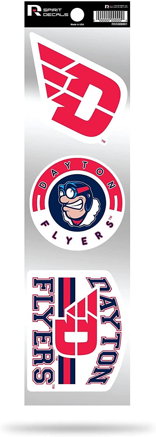 Rico Industries NCAA Dayton Flyers 3-Piece Retro Spirit Decals