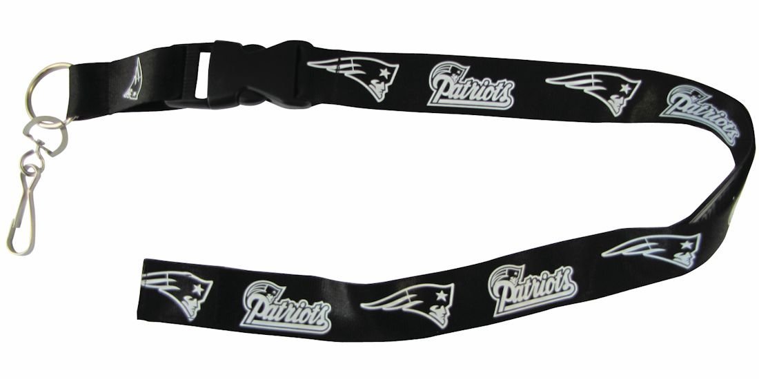 PSG INC New England Patriots Breakaway Lanyard with Key Ring - Blackout
