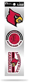 Louisville Cardinals 3 Piece Retro Spirit Decals Premium Throwback Stickers