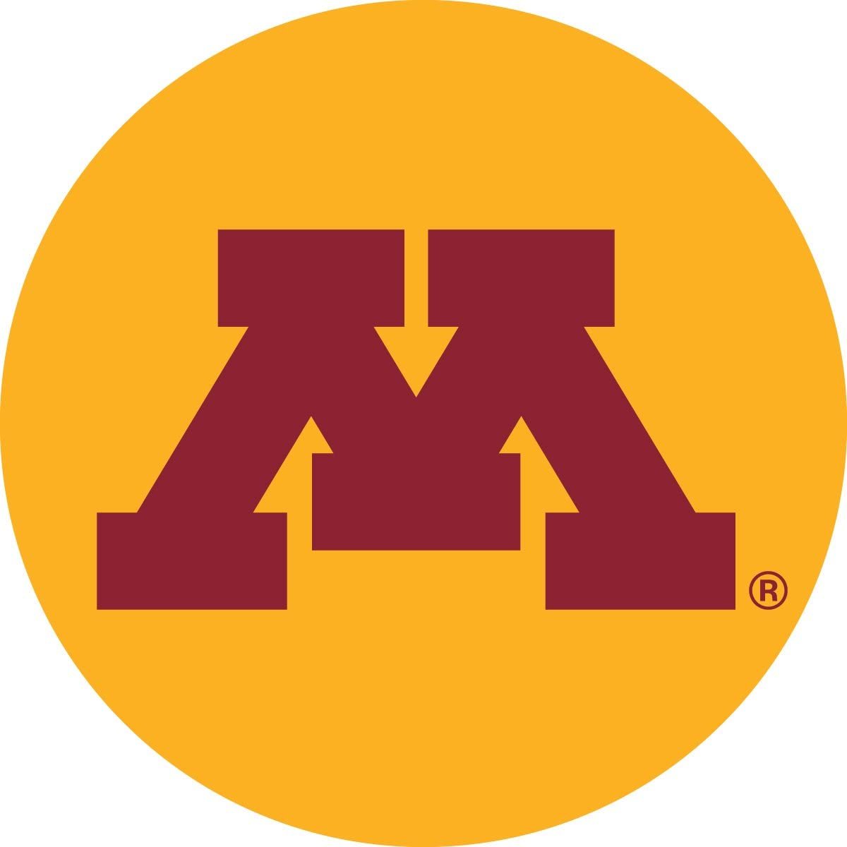 Minnesota Golden Gophers Decal RR 4" Round Vinyl Auto Home Window Glass University of