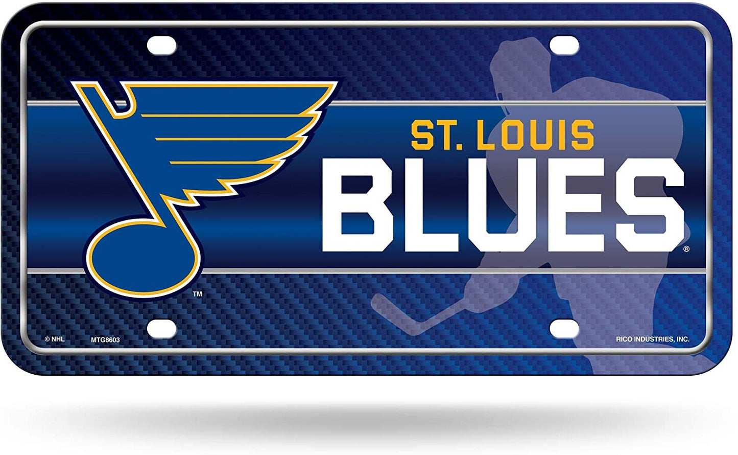 St Louis Blues Metal Auto Tag License Plate, Logo Design, 6x12 Inch