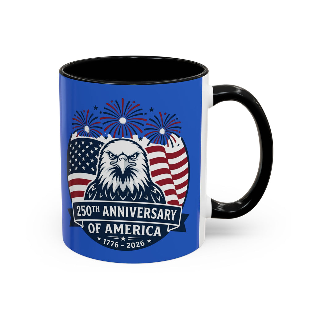 250th Anniversary of America Eagle Flag Coffee Mug — Patriotic 1776–2026 Accent Mug