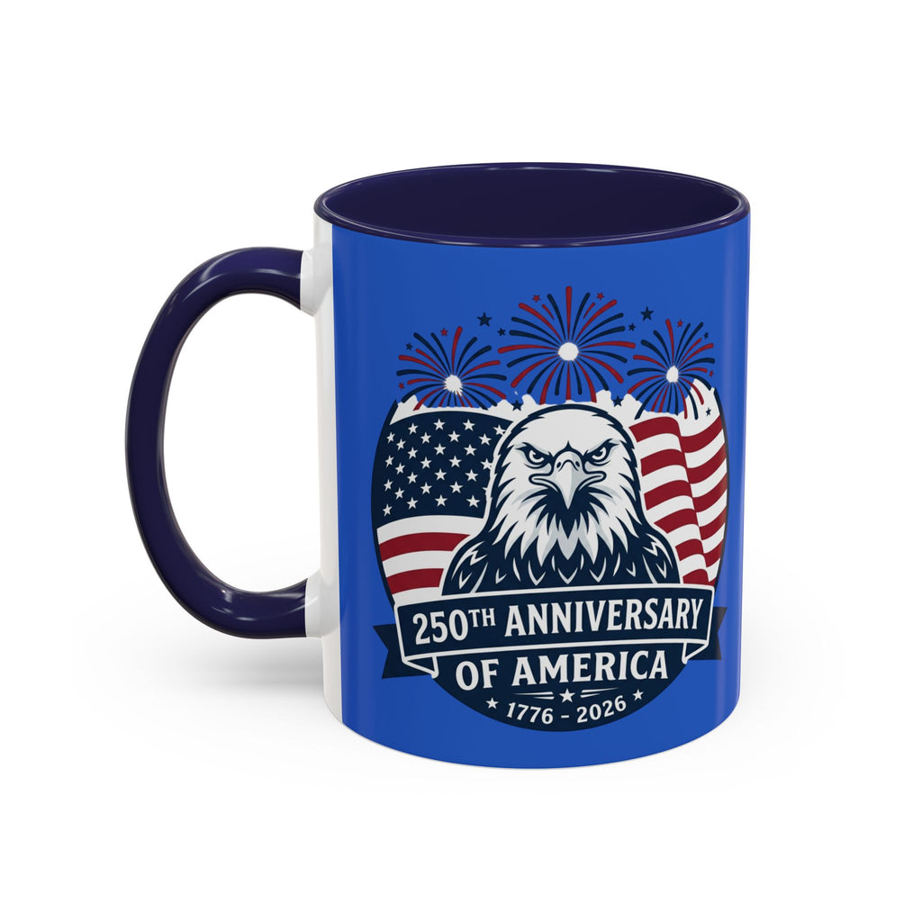 250th Anniversary of America Eagle Flag Coffee Mug — Patriotic 1776–2026 Accent Mug