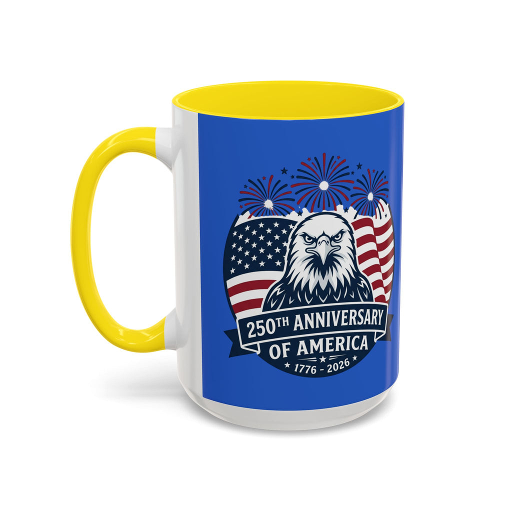 250th Anniversary of America Eagle Flag Coffee Mug — Patriotic 1776–2026 Accent Mug
