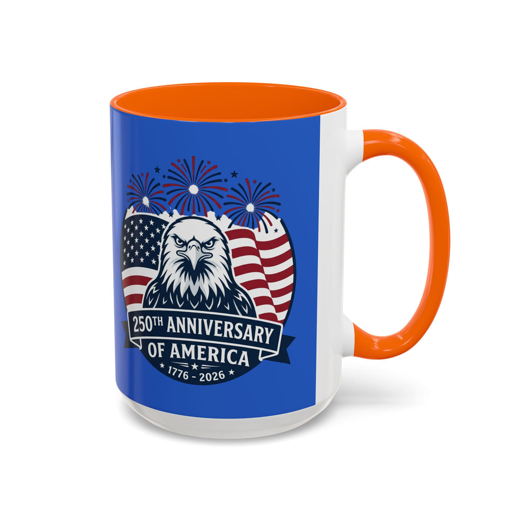 250th Anniversary of America Eagle Flag Coffee Mug — Patriotic 1776–2026 Accent Mug