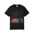 Cool Cats T-Shirt — "We Are All Cool Cats at Pride" Rainbow Tee (Back: Be Kind Heart)