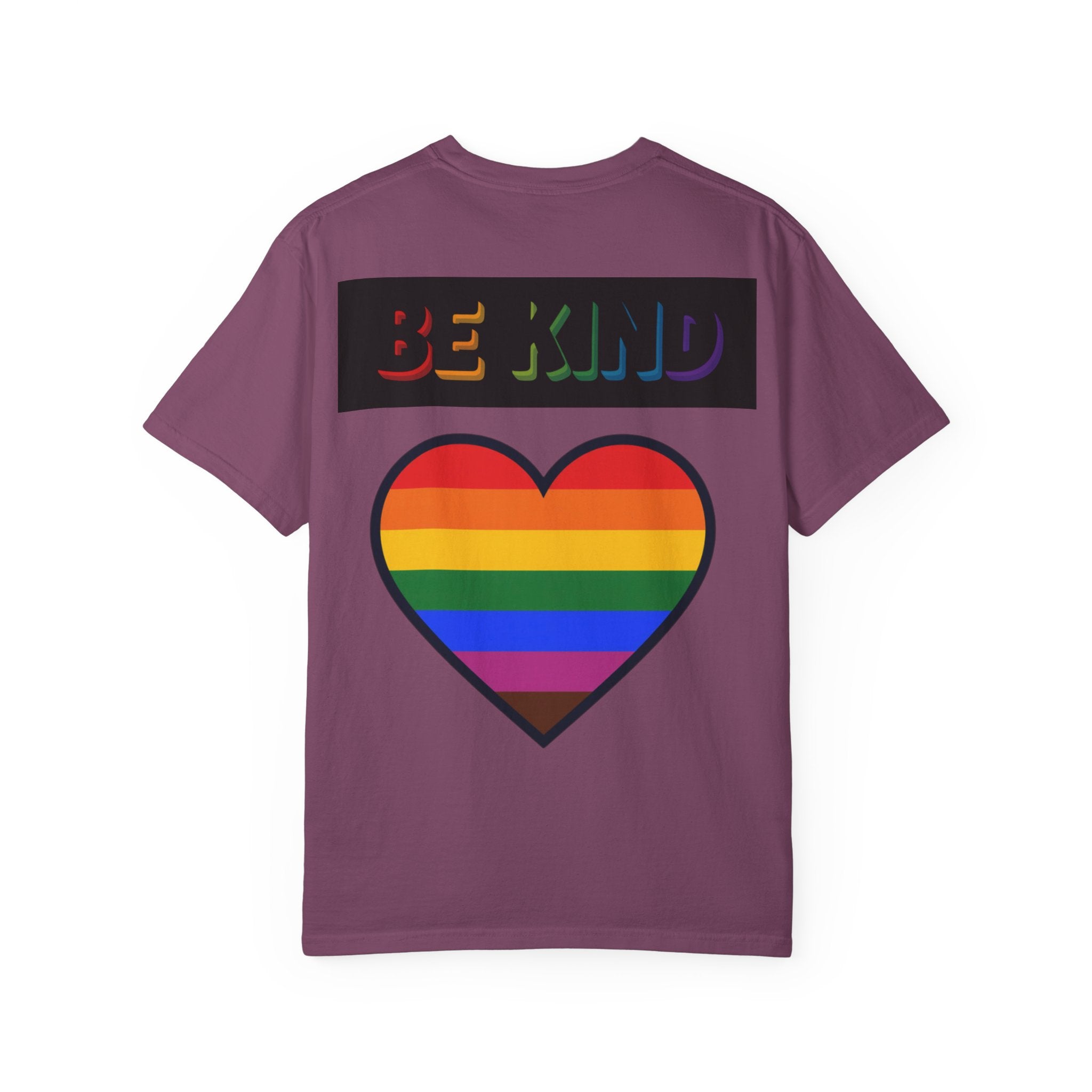 Cool Cats T-Shirt — "We Are All Cool Cats at Pride" Rainbow Tee (Back: Be Kind Heart)