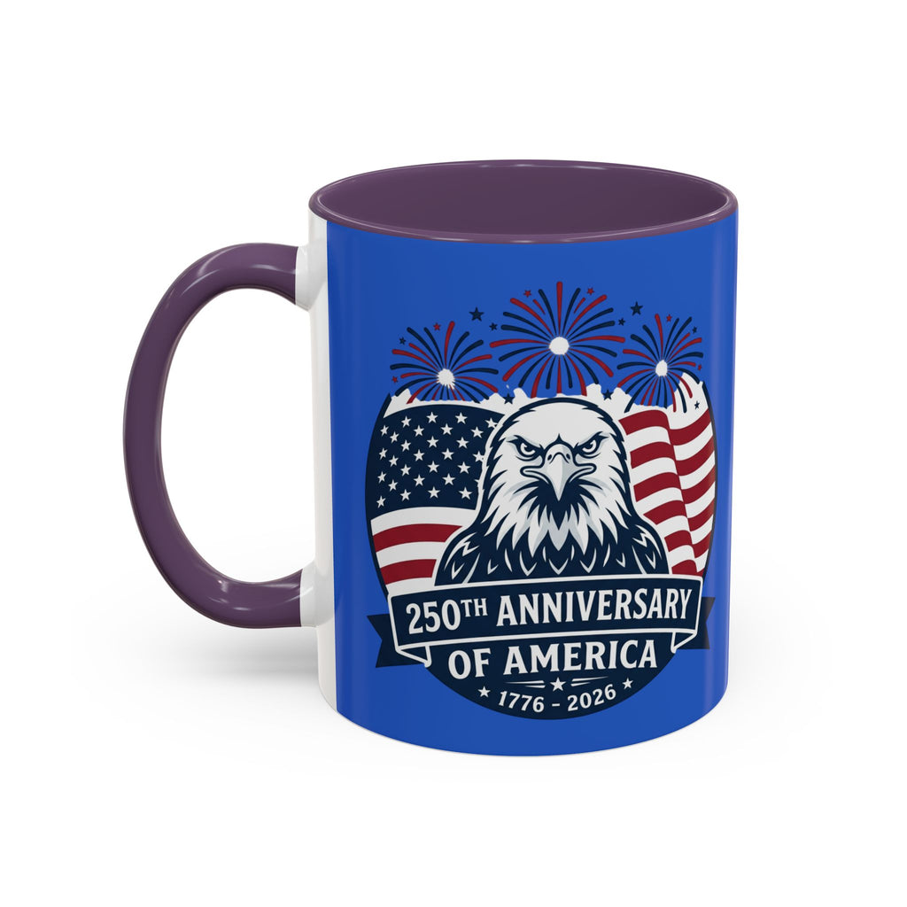 250th Anniversary of America Eagle Flag Coffee Mug — Patriotic 1776–2026 Accent Mug