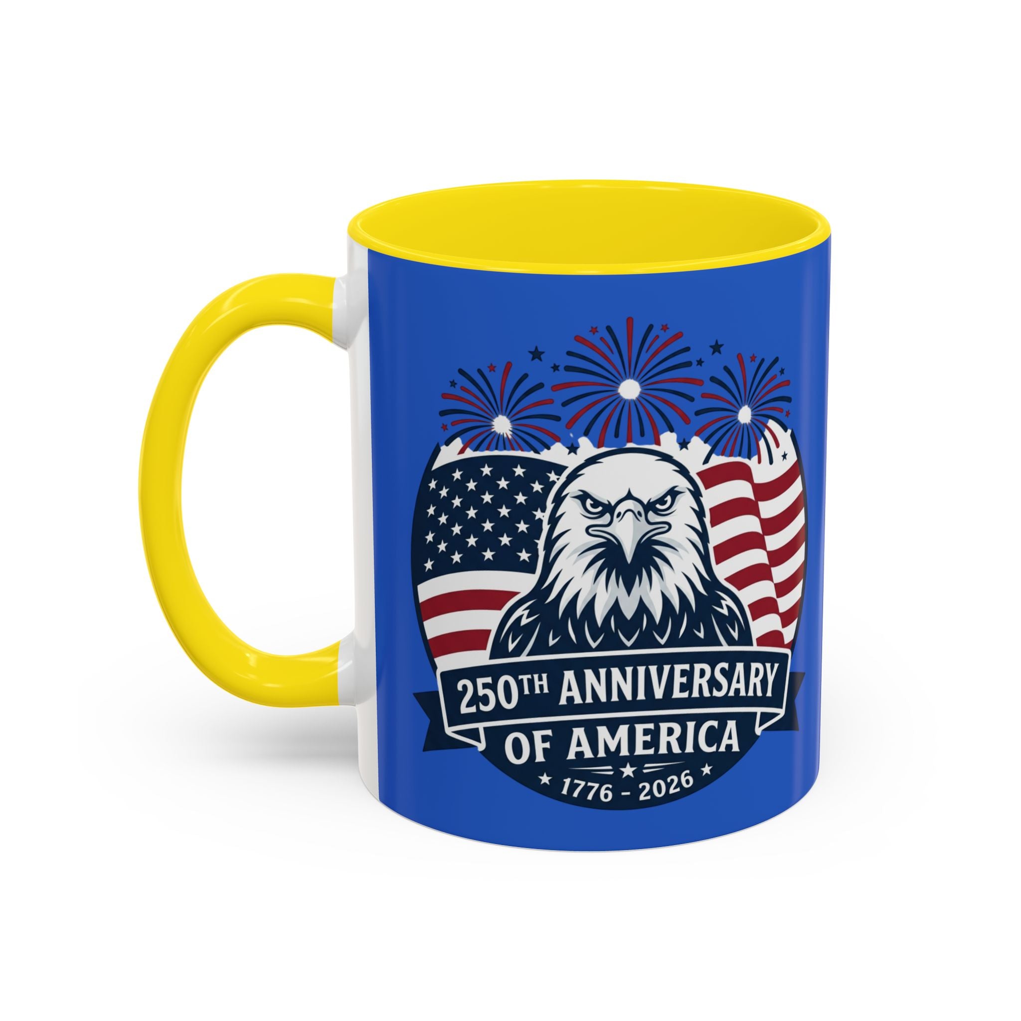 250th Anniversary of America Eagle Flag Coffee Mug — Patriotic 1776–2026 Accent Mug