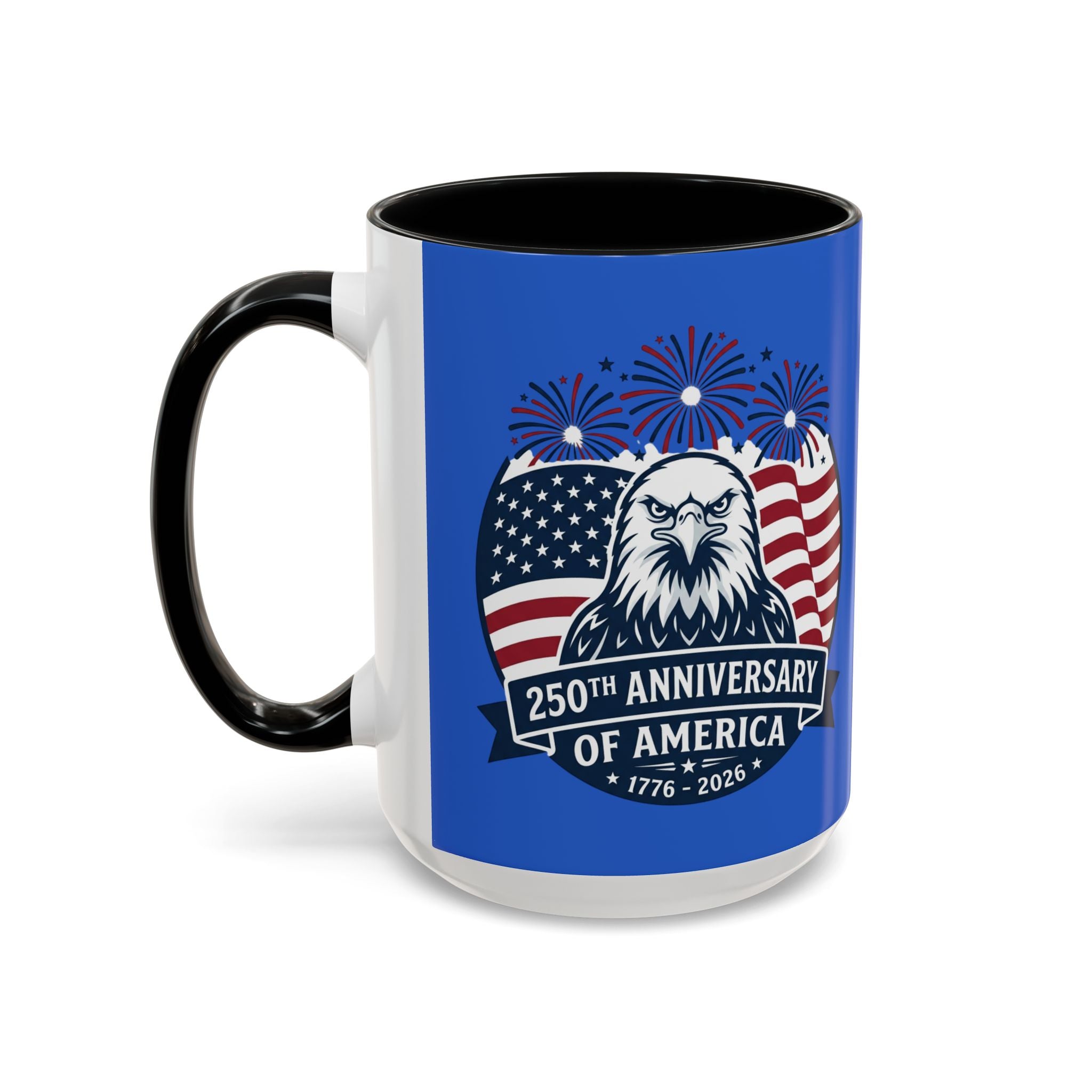 250th Anniversary of America Eagle Flag Coffee Mug — Patriotic 1776–2026 Accent Mug