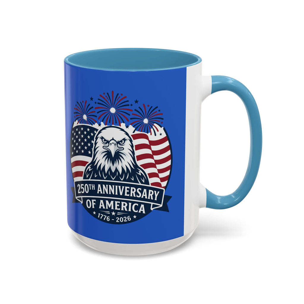 250th Anniversary of America Eagle Flag Coffee Mug — Patriotic 1776–2026 Accent Mug