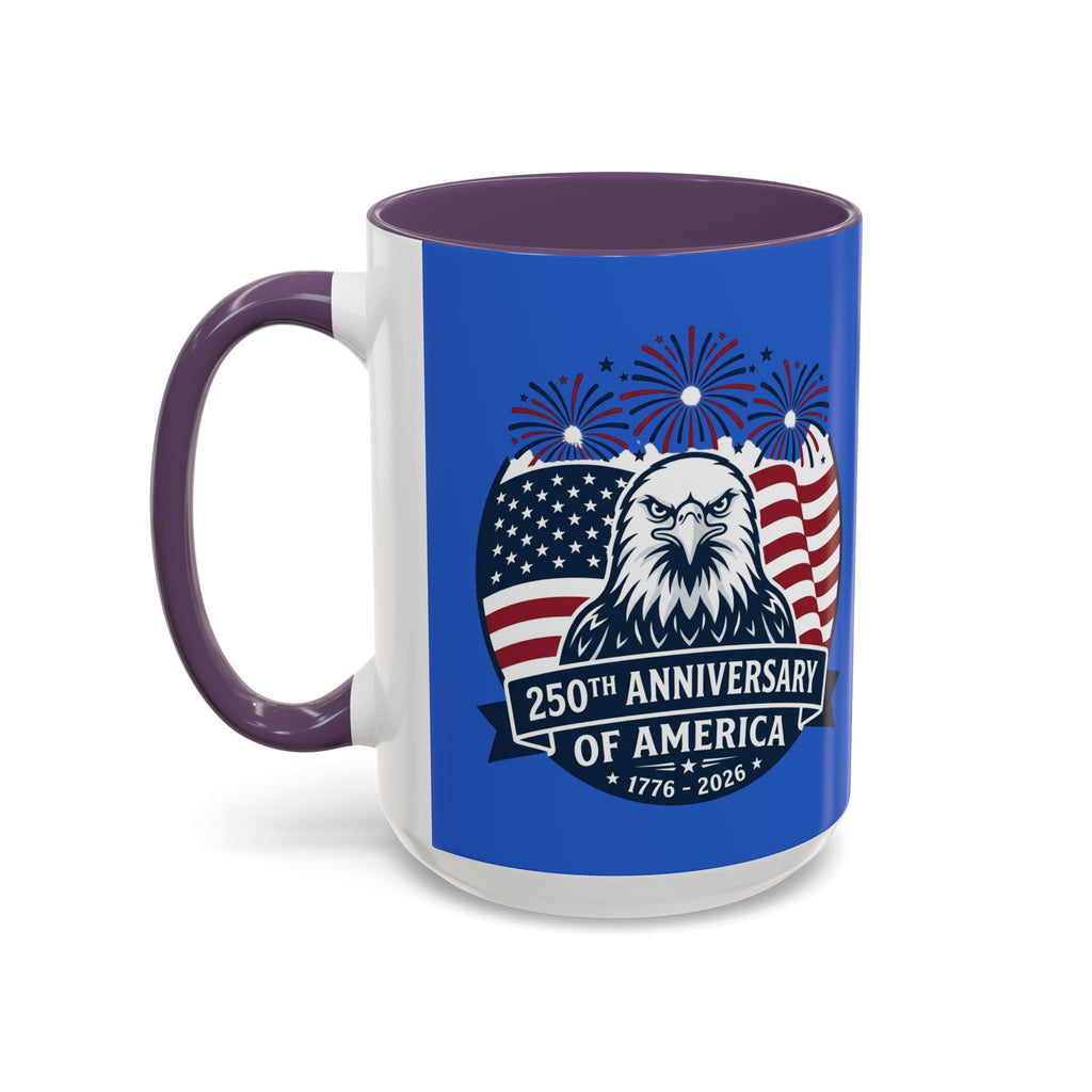 250th Anniversary of America Eagle Flag Coffee Mug — Patriotic 1776–2026 Accent Mug