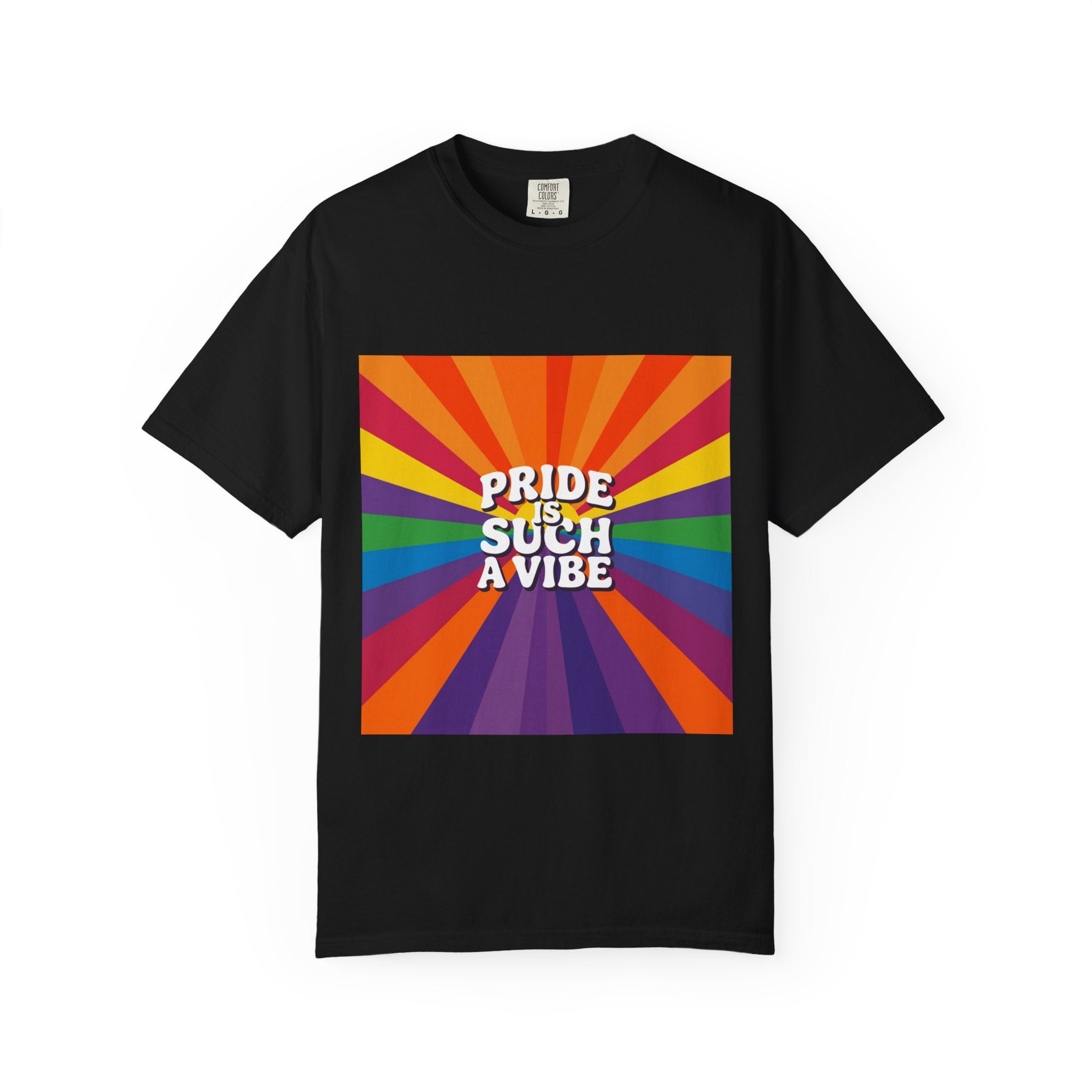 T-Shirt — "Pride Is Such a Vibe / Get Your Groove On" Retro Rainbow Tee