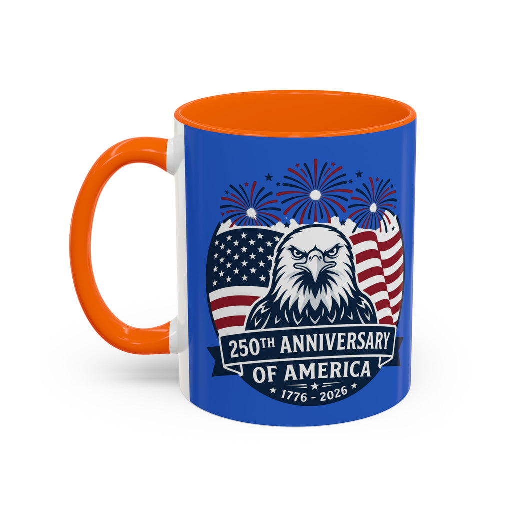 250th Anniversary of America Eagle Flag Coffee Mug — Patriotic 1776–2026 Accent Mug