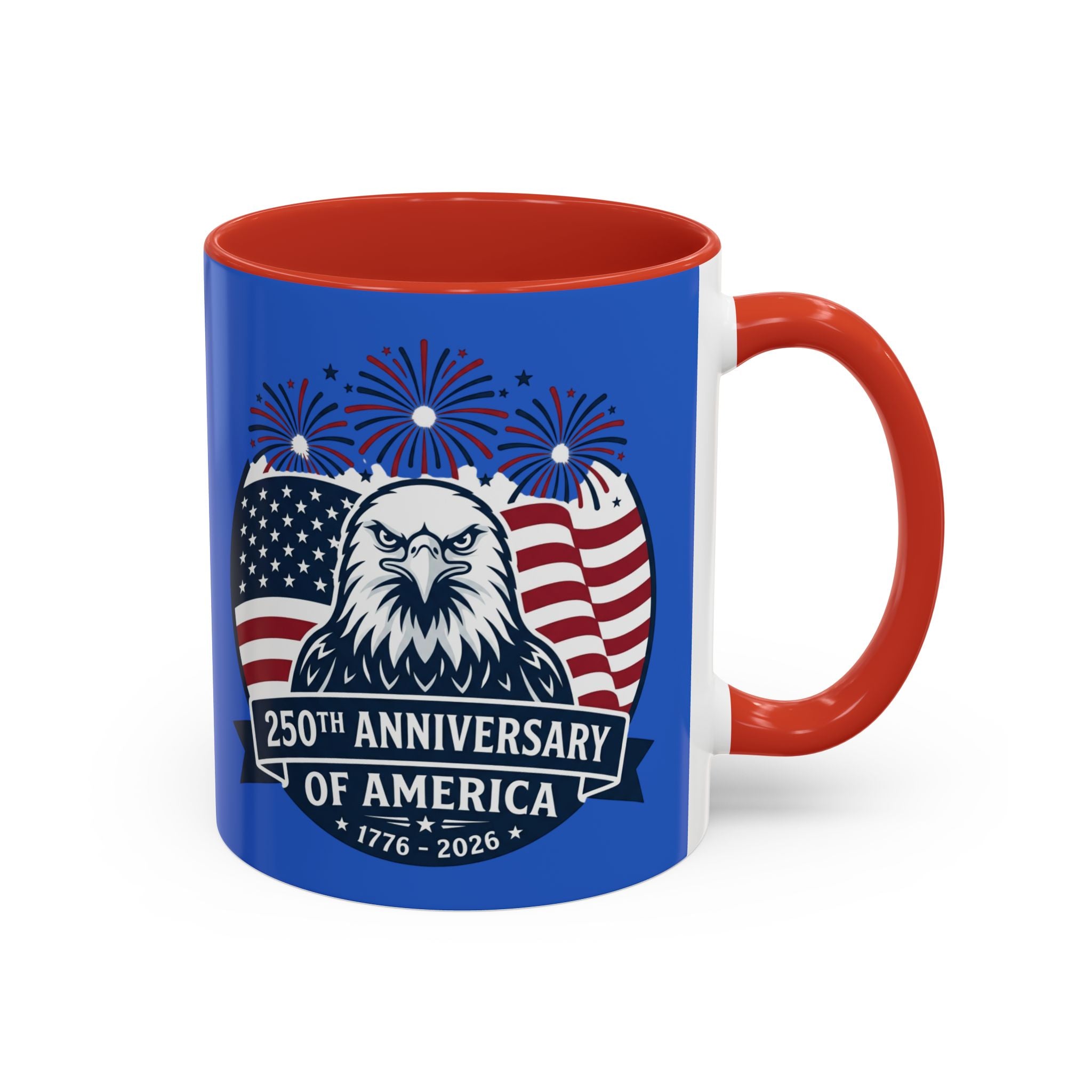 250th Anniversary of America Eagle Flag Coffee Mug — Patriotic 1776–2026 Accent Mug