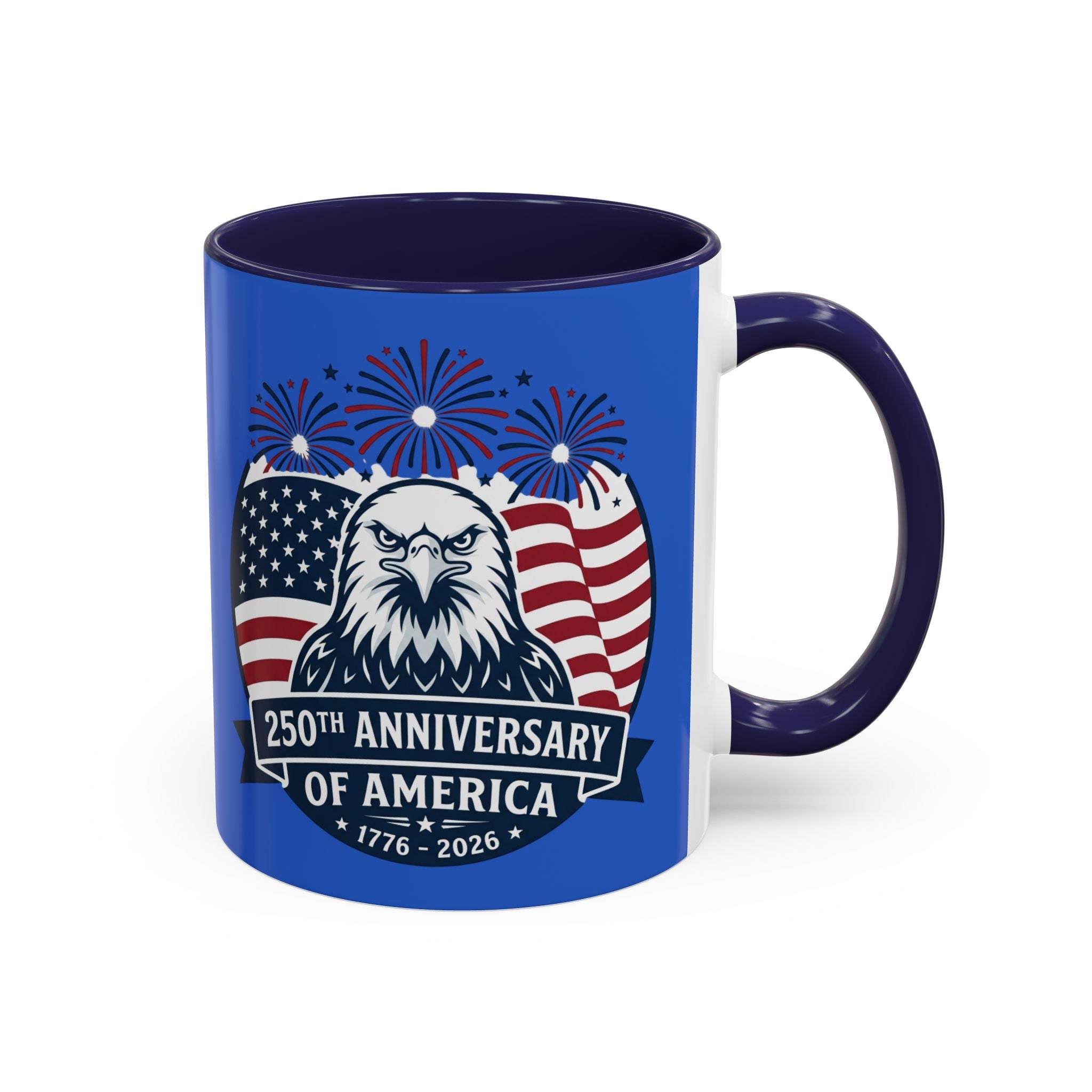 250th Anniversary of America Eagle Flag Coffee Mug — Patriotic 1776–2026 Accent Mug