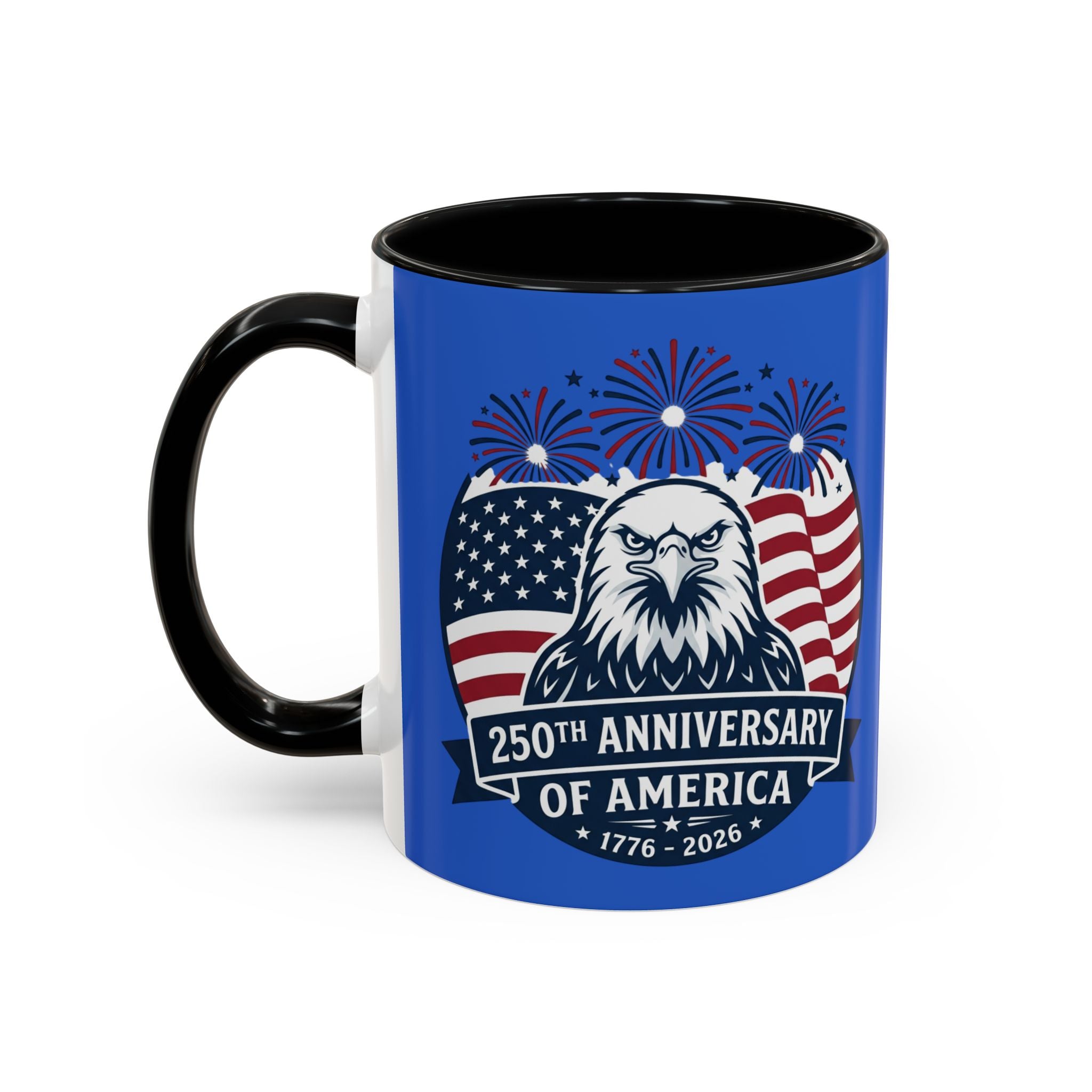 250th Anniversary of America Eagle Flag Coffee Mug — Patriotic 1776–2026 Accent Mug