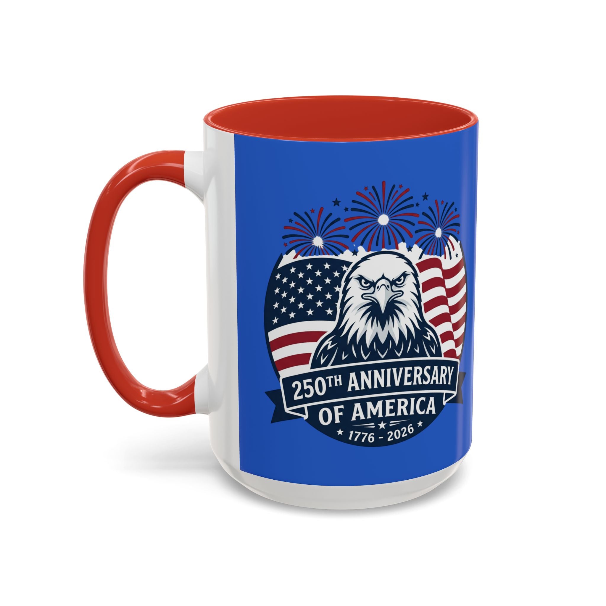 250th Anniversary of America Eagle Flag Coffee Mug — Patriotic 1776–2026 Accent Mug