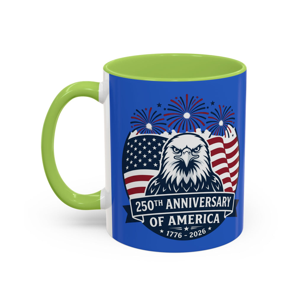 250th Anniversary of America Eagle Flag Coffee Mug — Patriotic 1776–2026 Accent Mug