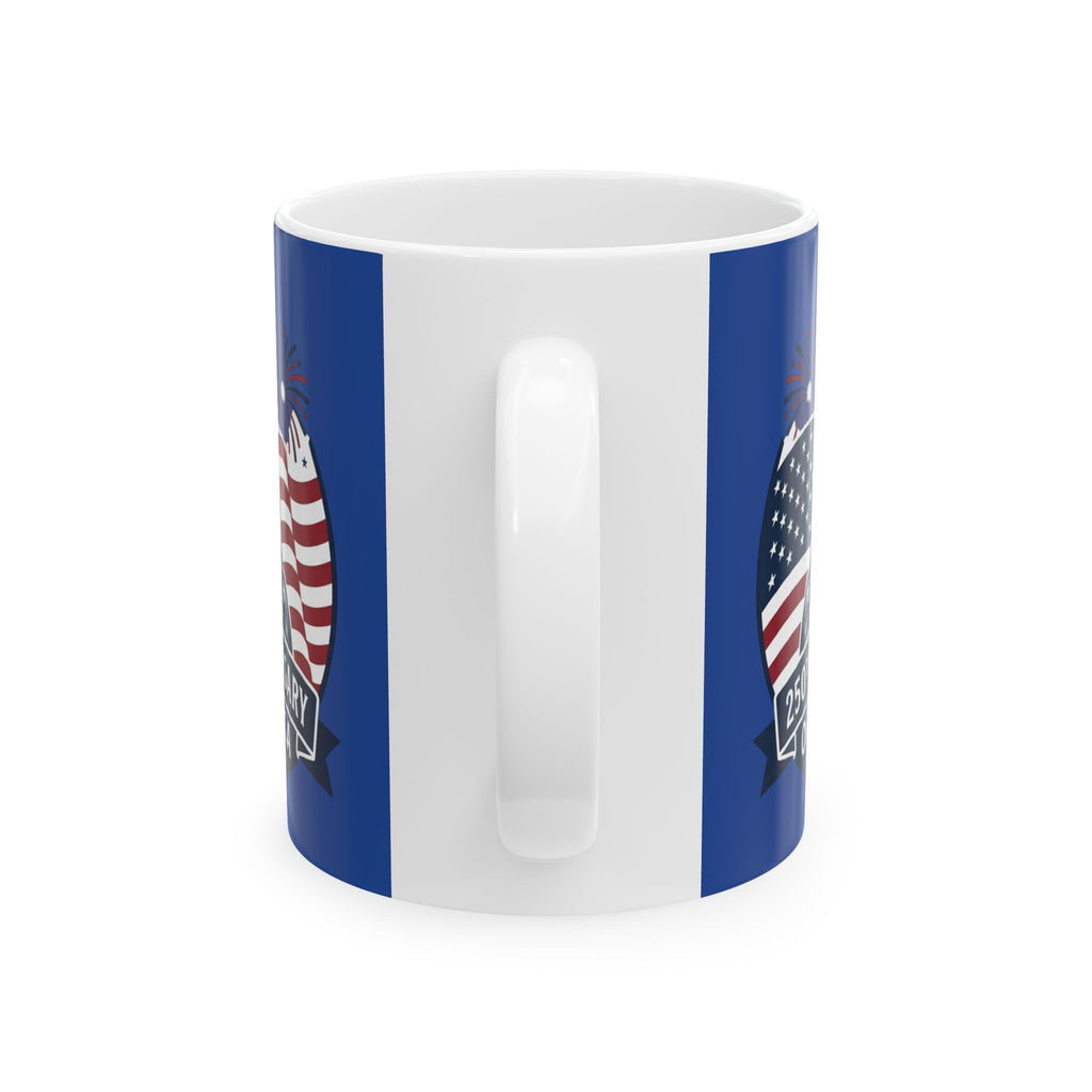250th Anniversary USA Flag Eagle Mug | Patriotic Ceramic Coffee Cup