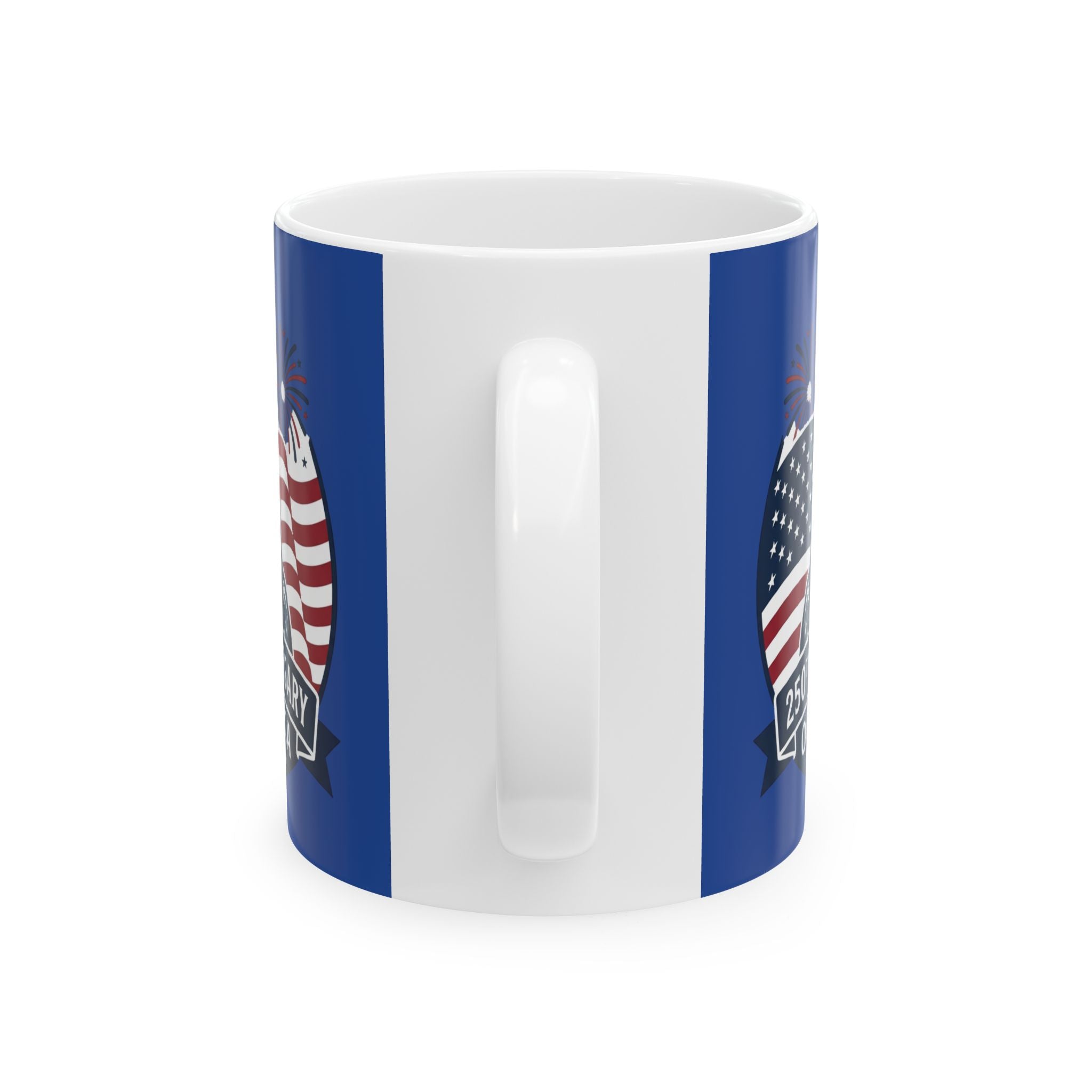 250th Anniversary USA Flag Eagle Mug | Patriotic Ceramic Coffee Cup