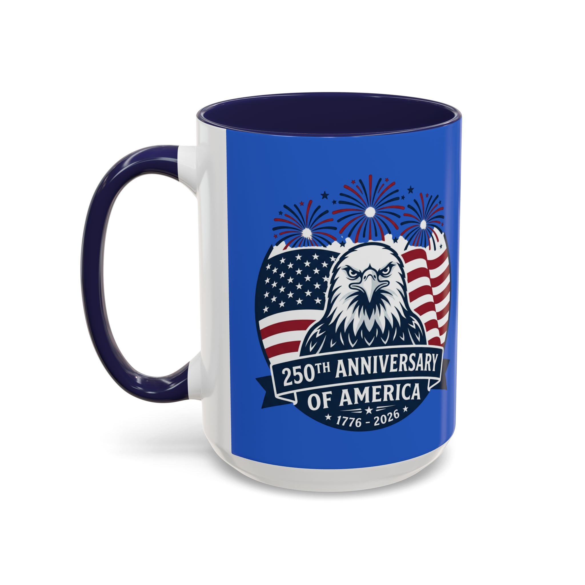 250th Anniversary of America Eagle Flag Coffee Mug — Patriotic 1776–2026 Accent Mug