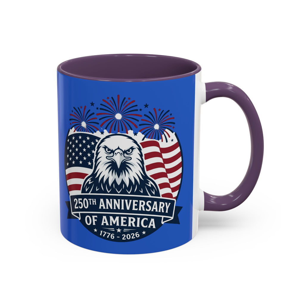 250th Anniversary of America Eagle Flag Coffee Mug — Patriotic 1776–2026 Accent Mug