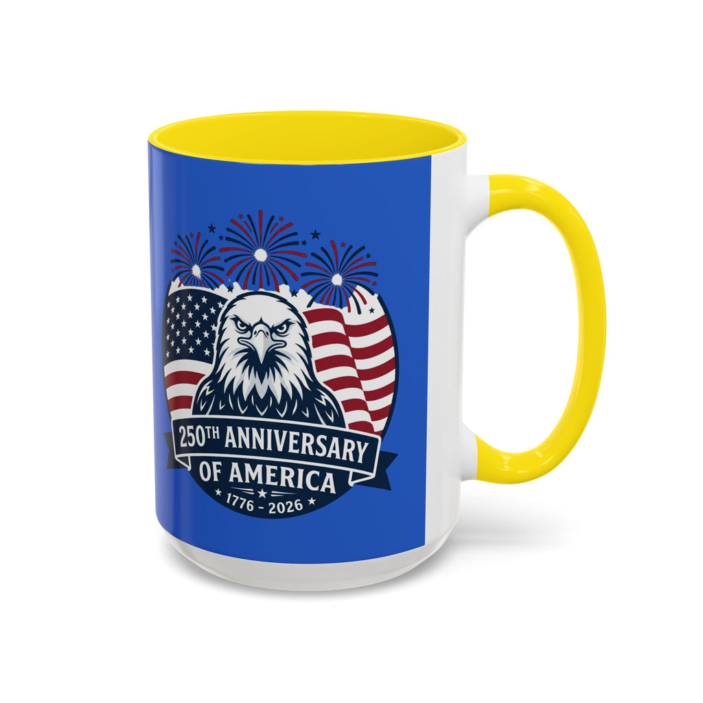 250th Anniversary of America Eagle Flag Coffee Mug — Patriotic 1776–2026 Accent Mug