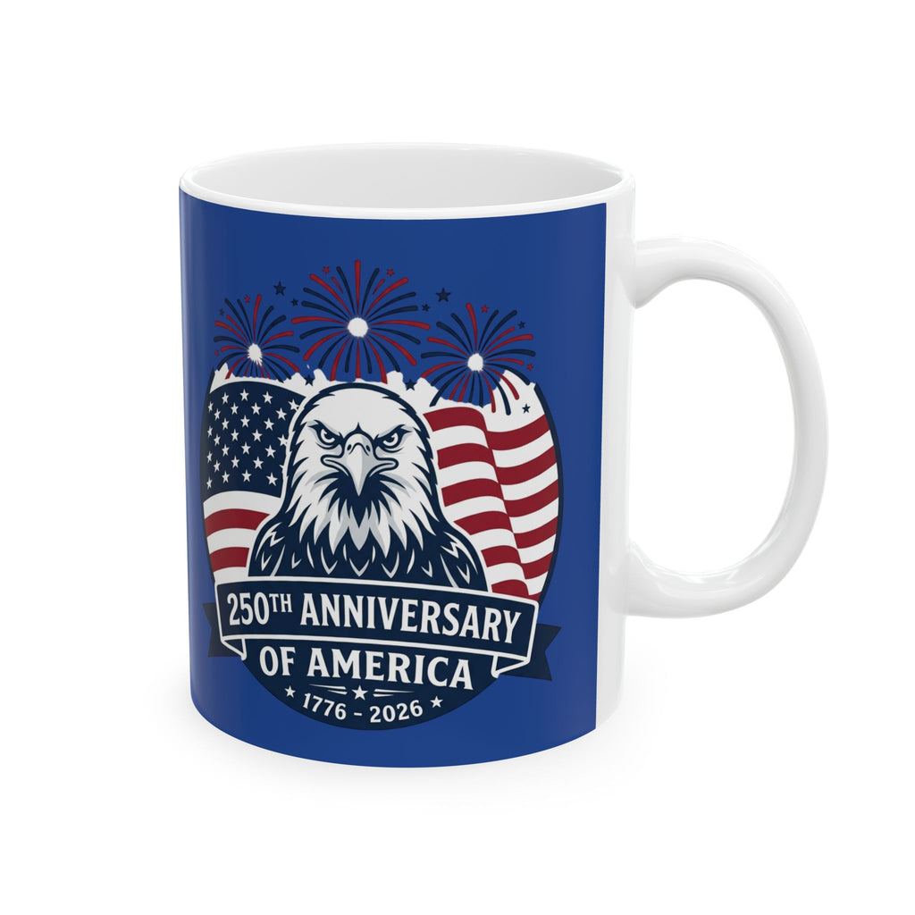 250th Anniversary USA Flag Eagle Mug | Patriotic Ceramic Coffee Cup