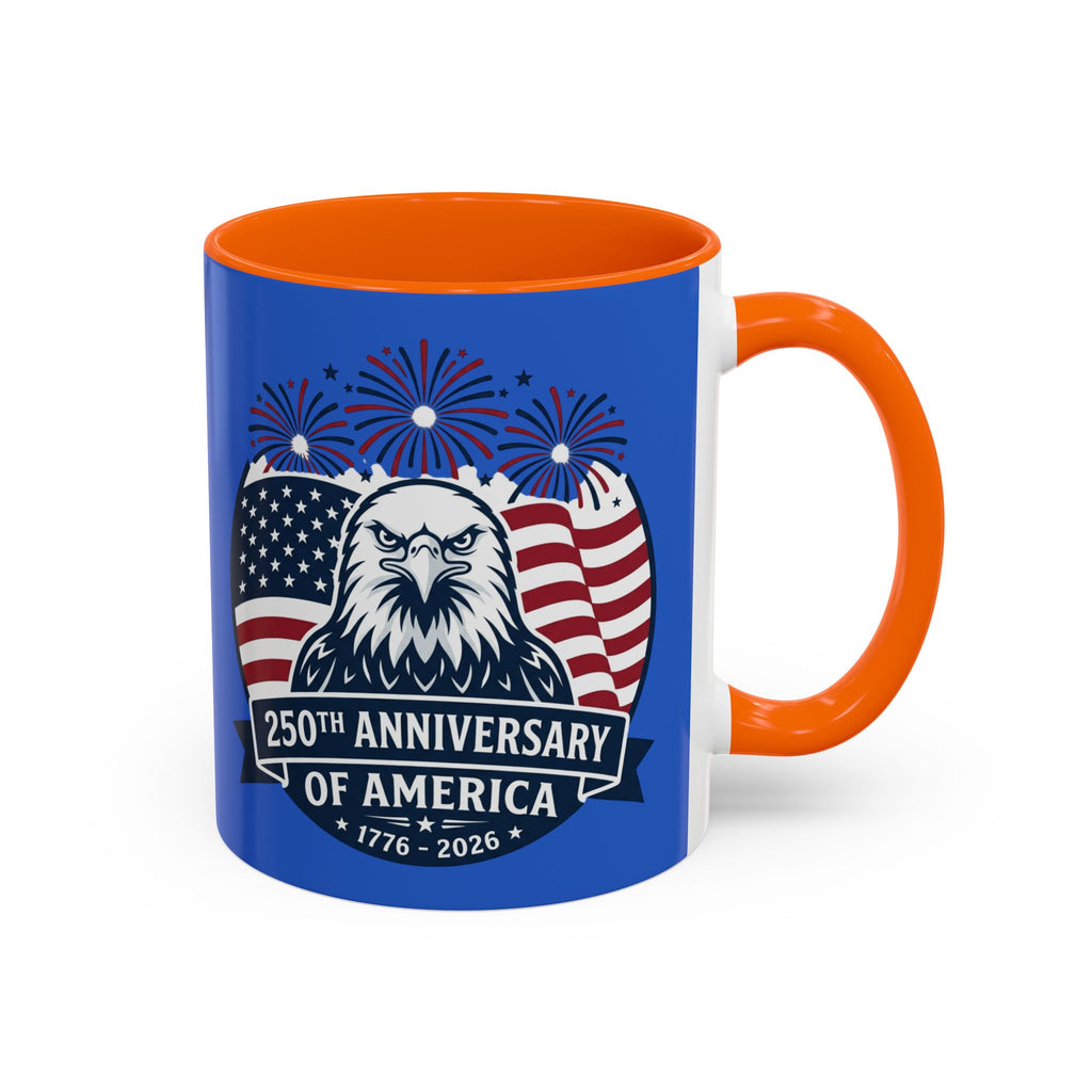 250th Anniversary of America Eagle Flag Coffee Mug — Patriotic 1776–2026 Accent Mug