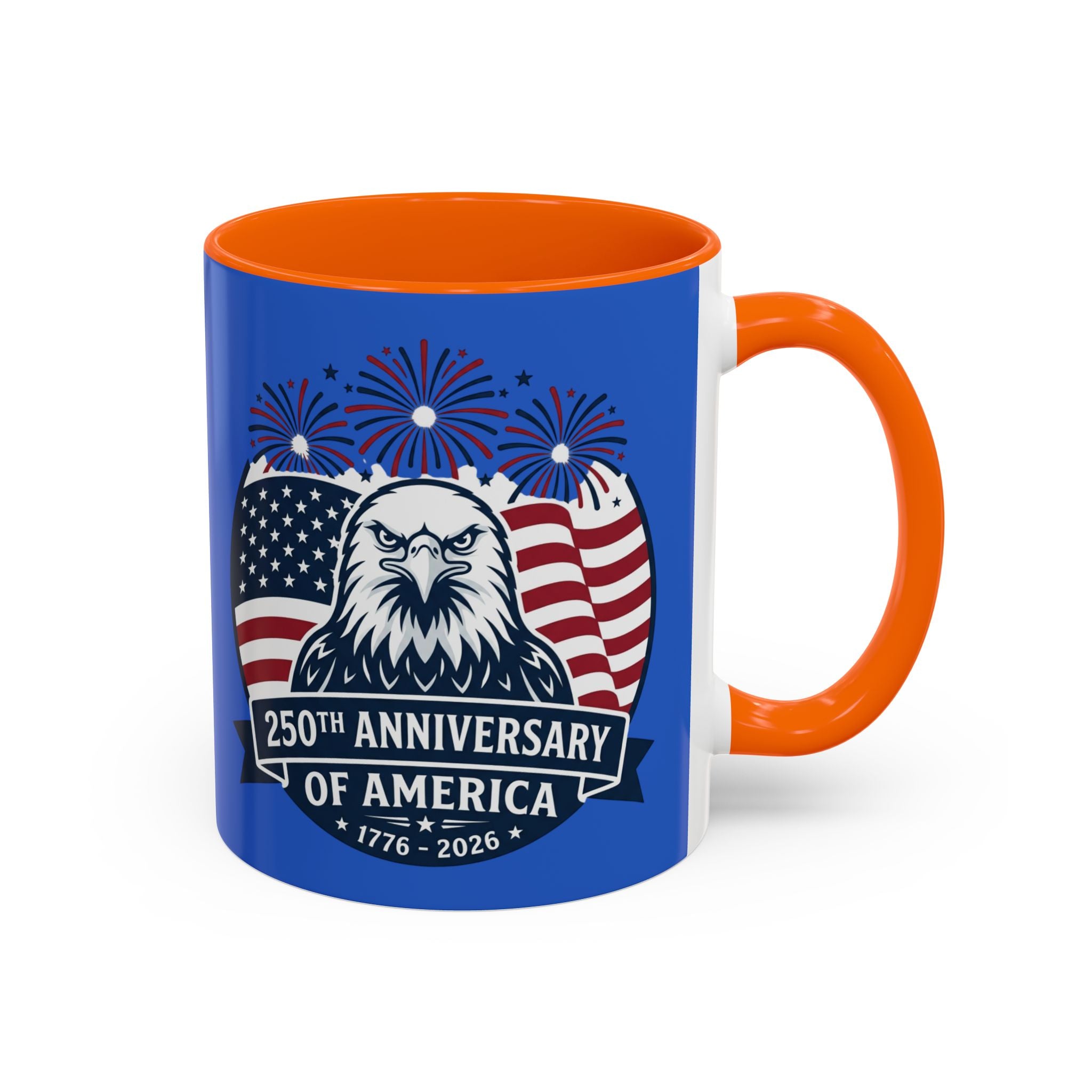 250th Anniversary of America Eagle Flag Coffee Mug — Patriotic 1776–2026 Accent Mug