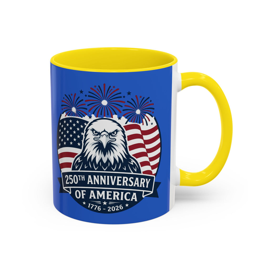 250th Anniversary of America Eagle Flag Coffee Mug — Patriotic 1776–2026 Accent Mug
