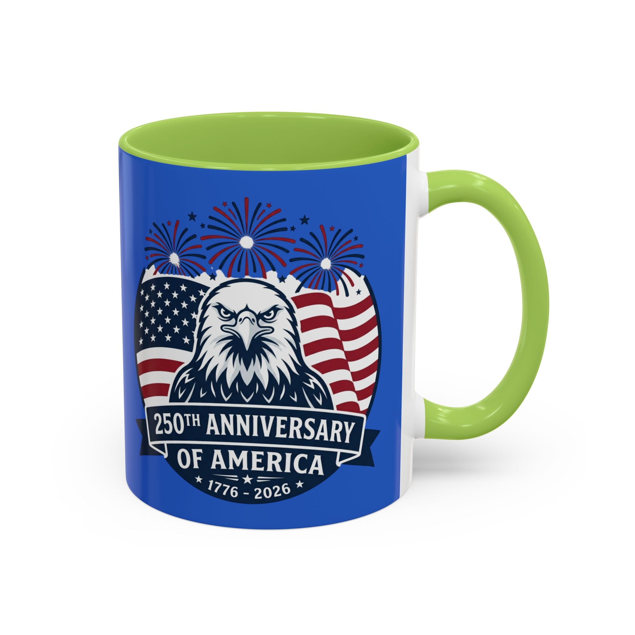 250th Anniversary of America Eagle Flag Coffee Mug — Patriotic 1776–2026 Accent Mug