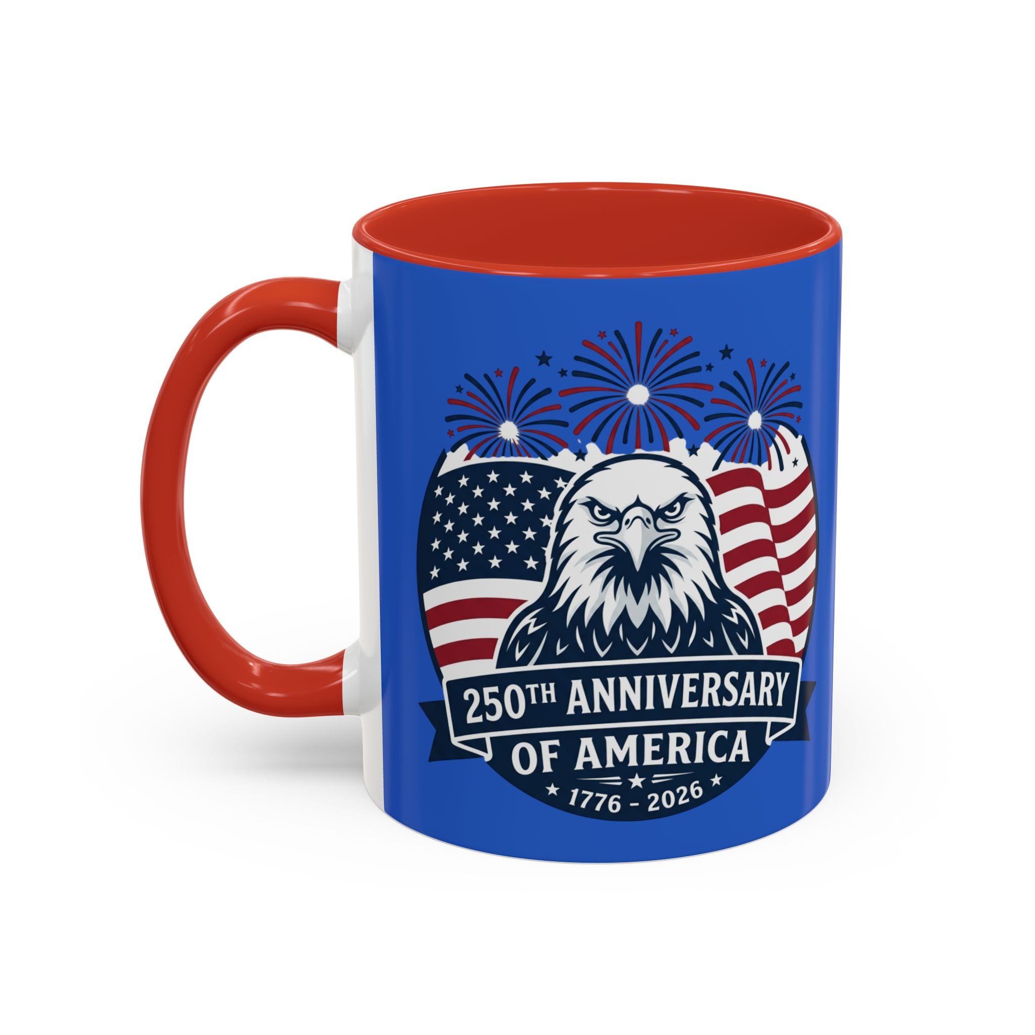 250th Anniversary of America Eagle Flag Coffee Mug — Patriotic 1776–2026 Accent Mug
