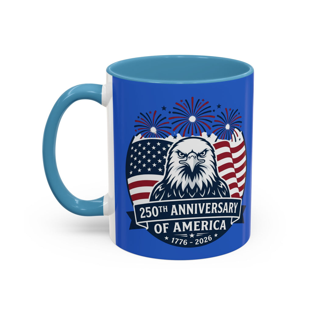 250th Anniversary of America Eagle Flag Coffee Mug — Patriotic 1776–2026 Accent Mug