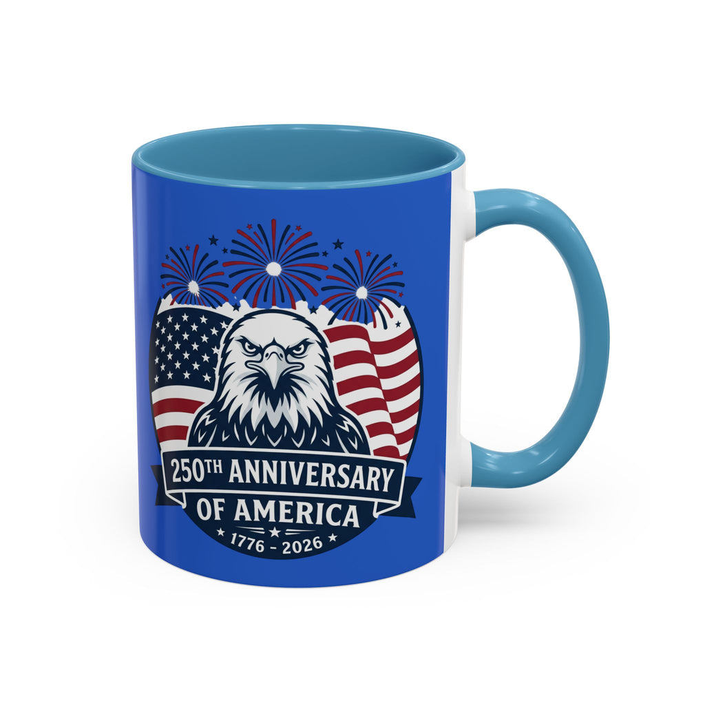 250th Anniversary of America Eagle Flag Coffee Mug — Patriotic 1776–2026 Accent Mug