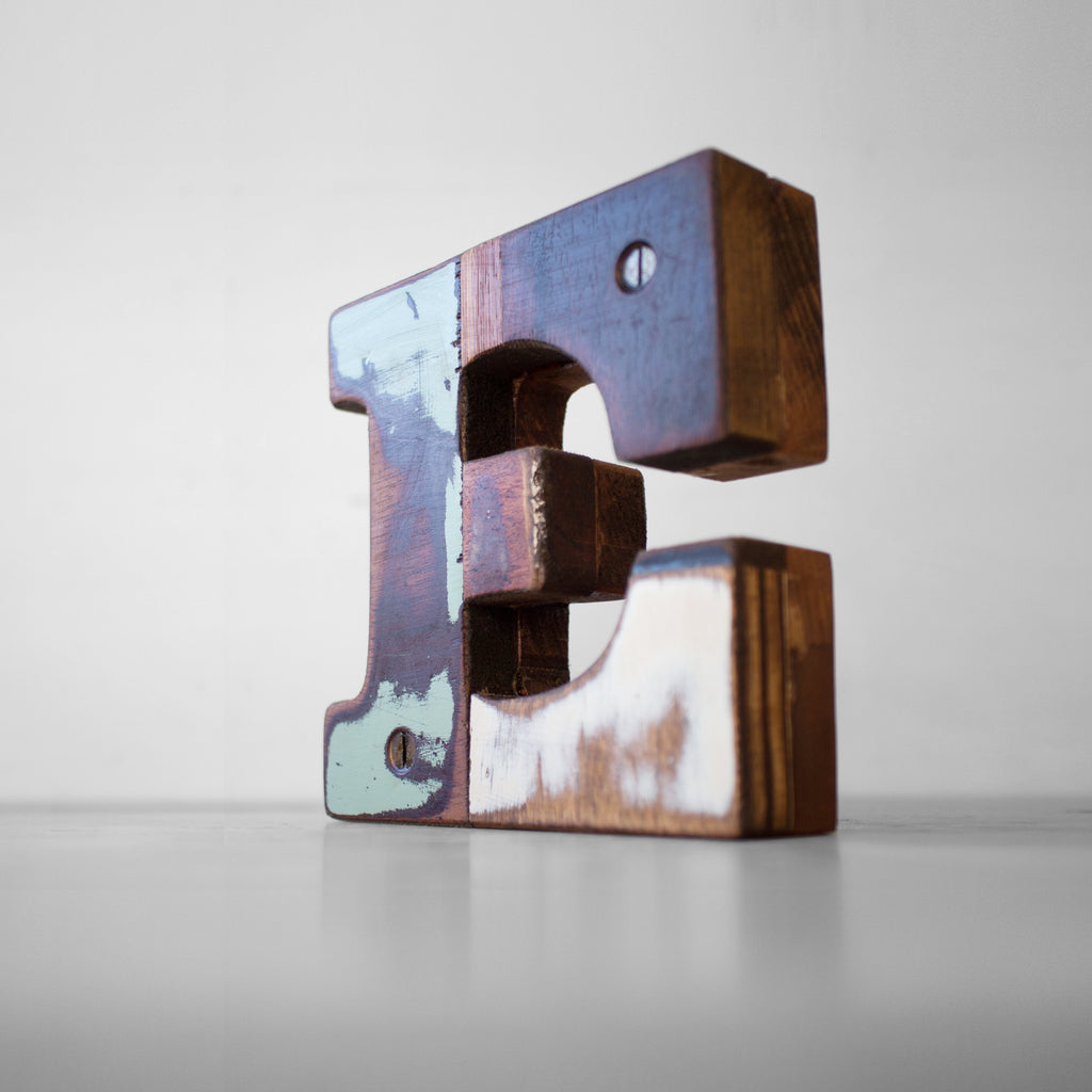 Reclaimed Wooden Letters